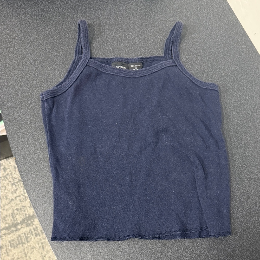 Xhilaration Blue Sleeveless Crop Tank Top Y2K
